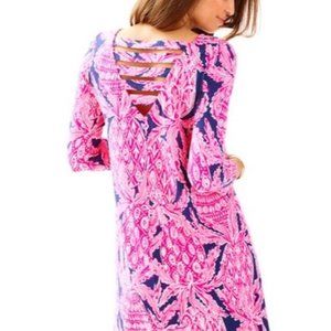 NWOT Lilly Pulitzer Pink Pineapple Ophelia Swing Dress XXS